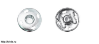 Кнопка  потайная диам. 7 мм  (00) никель уп. 36шт. - швейная фурнитура, товары для творчества оптом  ТД "КолинькоФ"