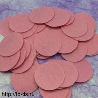 Фетровые кружочки 2,5см. Цвет: 088 pink (розовый) уп.50 шт. - швейная фурнитура, товары для творчества оптом  ТД "КолинькоФ"
