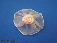 Цветок арт. 1-84 диам.40 мм  (уп. 10 шт.) розовый  - швейная фурнитура, товары для творчества оптом  ТД "КолинькоФ"