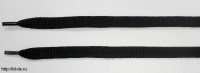 Шнурки кроссовочные дл. 100 см  цв черный шир. 10 мм уп. 10 пар - швейная фурнитура, товары для творчества оптом  ТД "КолинькоФ"