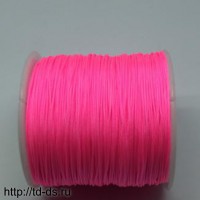 Нейлоновый шнур Шамбала 1мм цвет 103 яр. розовый  уп.100 м. - швейная фурнитура, товары для творчества оптом  ТД "КолинькоФ"