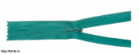 Молния потайная тип 3 50 см. (нейлон) зеленая бирюза-111 уп. 10 шт. - швейная фурнитура, товары для творчества оптом  ТД "КолинькоФ"
