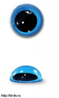 Глазки прозрачные клеевые 14 мм цв.синий, уп. 50 шт. - швейная фурнитура, товары для творчества оптом  ТД "КолинькоФ"