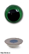 Глазки прозрачные клеевые 14 мм цв.зеленый, уп.50 шт. - швейная фурнитура, товары для творчества оптом  ТД "КолинькоФ"