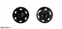 Кнопка  потайная диам. 14 мм  черный уп. 20 шт. - швейная фурнитура, товары для творчества оптом  ТД "КолинькоФ"