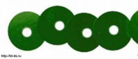 Пайетки круглые плоские зеленые диам. 6 мм уп.  10 гр. - швейная фурнитура, товары для творчества оптом  ТД "КолинькоФ"