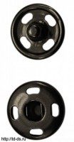 Кнопка потайная пришивная диам. 25 мм пл. 6 шт. черный - швейная фурнитура, товары для творчества оптом  ТД "КолинькоФ"