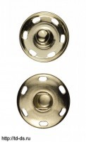 Кнопка потайная пришивная  диам. 25 мм пл. 6 шт. никель  - швейная фурнитура, товары для творчества оптом  ТД "КолинькоФ"