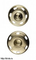 Кнопка потайная пришивная  диам. 20 мм  12 шт.  цв.никель - швейная фурнитура, товары для творчества оптом  ТД "КолинькоФ"