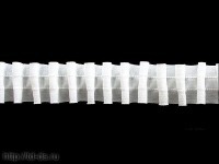 Шторная тесьма 25мм №00251  белая равномерная,2 нитки уп. 100 м. - швейная фурнитура, товары для творчества оптом  ТД "КолинькоФ"