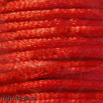 Шнур атласный (для воздушных петель), диам. 2мм уп. 45,7м код: 7705554 цвет красный (1) - швейная фурнитура, товары для творчества оптом  ТД "КолинькоФ"