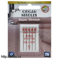  иглы ORGAN  Супер стрейч 5/65 Blister  5 игл - швейная фурнитура, товары для творчества оптом  ТД "КолинькоФ"