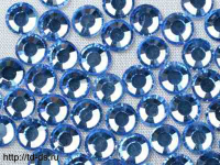Стразы клеевые стекло* (grade A ) SS 16 №9005 Light Sapphire (уп. 144 шт.) - швейная фурнитура, товары для творчества оптом  ТД "КолинькоФ"