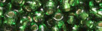 Бисер 12/0  гр. № 27 зеленый  прозр с посеребренным отв уп. 450 гр. - швейная фурнитура, товары для творчества оптом  ТД "КолинькоФ"