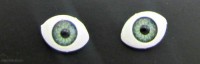 Глазки для кукол №8  клеевые 14х11мм  серо-зеленый уп 100 шт. - швейная фурнитура, товары для творчества оптом  ТД "КолинькоФ"