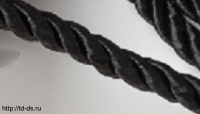 Шнур витой диам. 5 мм уп 10 ярд черный - швейная фурнитура, товары для творчества оптом  ТД "КолинькоФ"