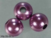 Бусины под жемчуг диам.8 мм (уп. 250 гр.+/-1041 шт) фиолет - швейная фурнитура, товары для творчества оптом  ТД "КолинькоФ"