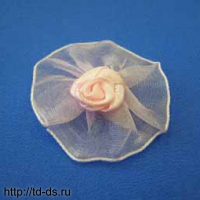 Цветок арт. 1-84 диам.40 мм  (уп. 10 шт.) розовый  - швейная фурнитура, товары для творчества оптом  ТД "КолинькоФ"