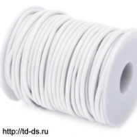 шнур каучуковый  шир. 2 мм цв. белый уп.10 м - швейная фурнитура, товары для творчества оптом  ТД "КолинькоФ"