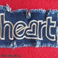 Аппликация джинс пришивная арт. 1255-1  "heart" размер 150х100 мм 1 шт.  - швейная фурнитура, товары для творчества оптом  ТД "КолинькоФ"