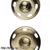 Кнопка потайная пришивная  диам. 25 мм пл. 6 шт. никель  - швейная фурнитура, товары для творчества оптом  ТД "КолинькоФ"