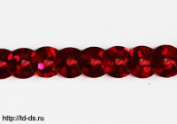тесьма пайетки диам. 6 мм В9  красный  уп. 100 ярд. (91 м.) - швейная фурнитура, товары для творчества оптом  ТД "КолинькоФ"
