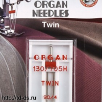 ORGAN иглы двойные 1-80/4 Blister 1 шт. - швейная фурнитура, товары для творчества оптом  ТД "КолинькоФ"