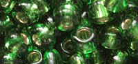 Бисер 8/0 крупный 450 гр. №27 св.зеленый прозр с посеребренным отв - швейная фурнитура, товары для творчества оптом  ТД "КолинькоФ"