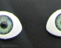 Глазки для кукол №8  клеевые 14х11мм  серо-зеленый уп 100 шт. - швейная фурнитура, товары для творчества оптом  ТД "КолинькоФ"
