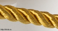 Шнур витой диам. 5 мм уп 10 ярд люрекс  золото - швейная фурнитура, товары для творчества оптом  ТД "КолинькоФ"