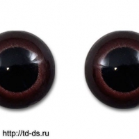 Глазки прозрачные клеевые 14 мм т.коричневый, уп. 50 шт. - швейная фурнитура, товары для творчества оптом  ТД "КолинькоФ"