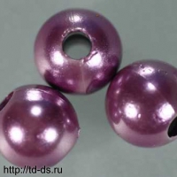 Бусины под жемчуг диам.8 мм (уп. 250 гр.+/-1041 шт) фиолет - швейная фурнитура, товары для творчества оптом  ТД "КолинькоФ"