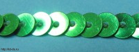 тесьма пайетки диам. 6 мм (уп. 100 ярд. -91 м.) В4 зеленый - швейная фурнитура, товары для творчества оптом  ТД "КолинькоФ"