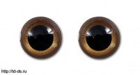 Глазки прозрачные клеевые 16 мм св.коричневый, уп. 50 шт. - швейная фурнитура, товары для творчества оптом  ТД "КолинькоФ"