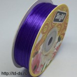 Лента атласная 6мм, намотка 100ярдов (91,44м) цвет №121 фиолет - швейная фурнитура, товары для творчества оптом  ТД "КолинькоФ"