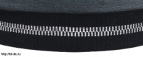 Лента репсовая арт. 90292, шир. 25 мм, чёрный с серебром уп. 10 м - швейная фурнитура, товары для творчества оптом  ТД "КолинькоФ"