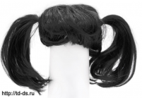 Волосы для кукол QS-15 арт. 7709510  диам. 10/11 см. длина 20 см. цв.черный  - швейная фурнитура, товары для творчества оптом  ТД "КолинькоФ"