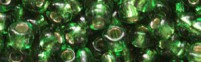 Бисер 8/0 крупный 450 гр. №27В зеленый прозр с посеребренным отв - швейная фурнитура, товары для творчества оптом  ТД "КолинькоФ"