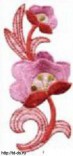 Термоаппликация LM-80280, 'цветок', размер 4,5х9 см. ,  цвет 123-розовый Артикул: 7701791  уп. 2 шт.  - швейная фурнитура, товары для творчества оптом  ТД "КолинькоФ"