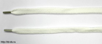 Шнурки кроссовочные дл. 100 см цв. белый шир. 10 мм уп. 10 пар - швейная фурнитура, товары для творчества оптом  ТД "КолинькоФ"