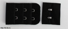Застёжка для бюстгальтера двойная шир.3 см. уп. 10 комплектов. цв. черный - швейная фурнитура, товары для творчества оптом  ТД "КолинькоФ"