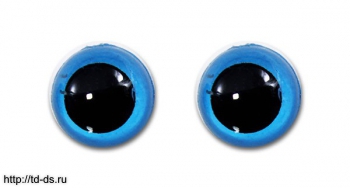 Глазки прозрачные винтовые с шайбой  12 мм синий , уп. 50 шт. - швейная фурнитура, товары для творчества оптом  ТД "КолинькоФ"