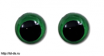 Глазки прозрачные винтовые с шайбой 12 мм зеленый, уп. 50 шт. - швейная фурнитура, товары для творчества оптом  ТД "КолинькоФ"