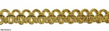 Тесьма отделочная ш. 15мм арт. 13-7625 золото уп. 15 ярд. - швейная фурнитура, товары для творчества оптом  ТД "КолинькоФ"