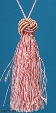 Кисть с плетением дл. 10 см розовый уп. 20 шт - швейная фурнитура, товары для творчества оптом  ТД "КолинькоФ"