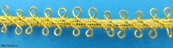 Тесьма отделочная арт. 388 (уп. 15 ярд ) шир. 10 мм золото - швейная фурнитура, товары для творчества оптом  ТД "КолинькоФ"