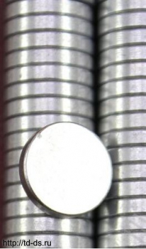  магниты неодимовые 5*1,5 мм, арт.-1043 уп. 10 шт. - швейная фурнитура, товары для творчества оптом  ТД "КолинькоФ"