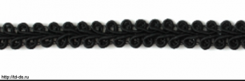 Тесьма отделочная Шанель" шир.12 мм арт.8841 цв. черный уп. 20 ярд - швейная фурнитура, товары для творчества оптом  ТД "КолинькоФ"