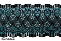 Кружево стрейч арт. 8009  шир.16см уп. 9,1 м. цвет 074 бирюза - швейная фурнитура, товары для творчества оптом  ТД "КолинькоФ"