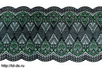 Кружево стрейч арт. 8009  шир.16см уп. 9,1 м. цвет 091 зеленый - швейная фурнитура, товары для творчества оптом  ТД "КолинькоФ"